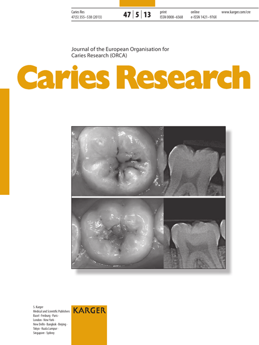 Caries Research Cover Image for Volume 47, Issue 5