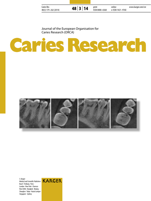 Caries Research Cover Image for Volume 48, Issue 3