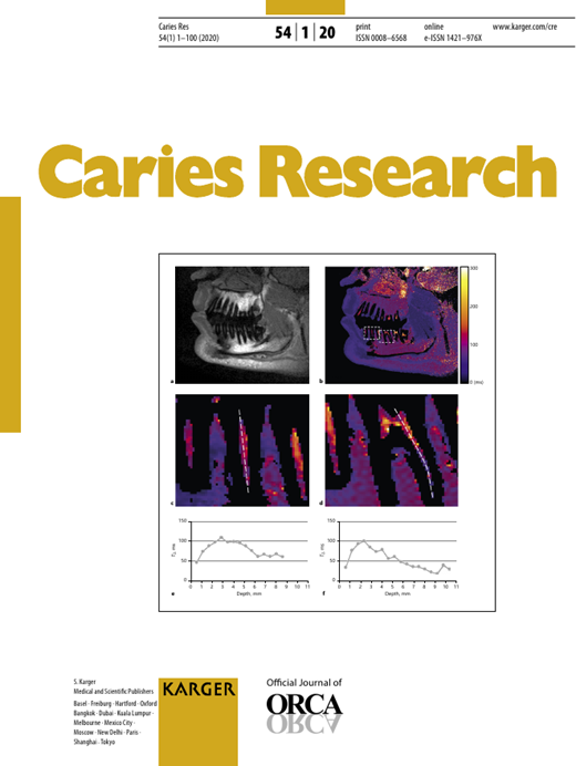 Caries Research Cover Image for Volume 54, Issue 1