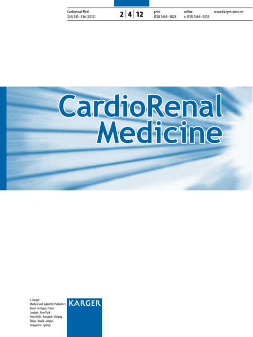 Cardiorenal Medicine Cover Image for Volume 2, Issue 4