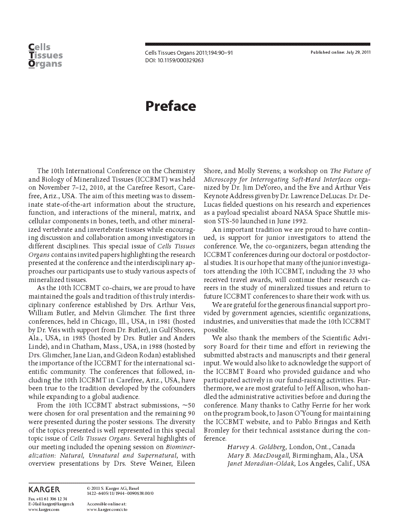First page of Preface
