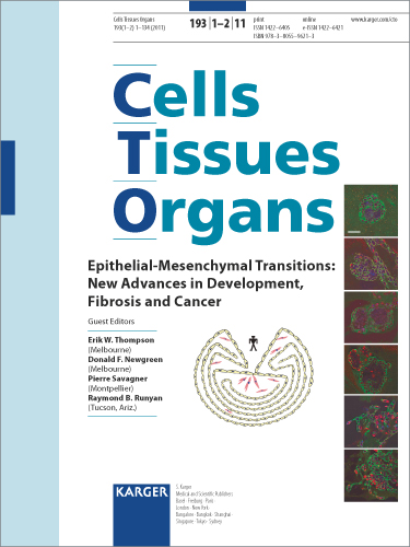 Cells Tissues Organs Cover Image for Volume 193, Issue 1-2
