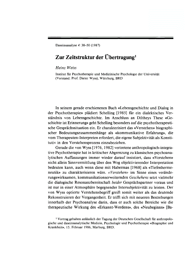 First page of Zur Zeitstruktur der Übertragung