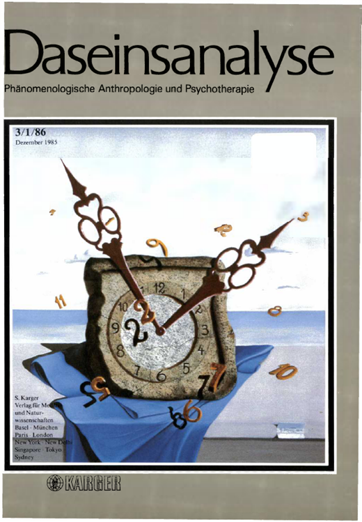 Daseinsanalyse Cover Image for Volume 3, Issue 1