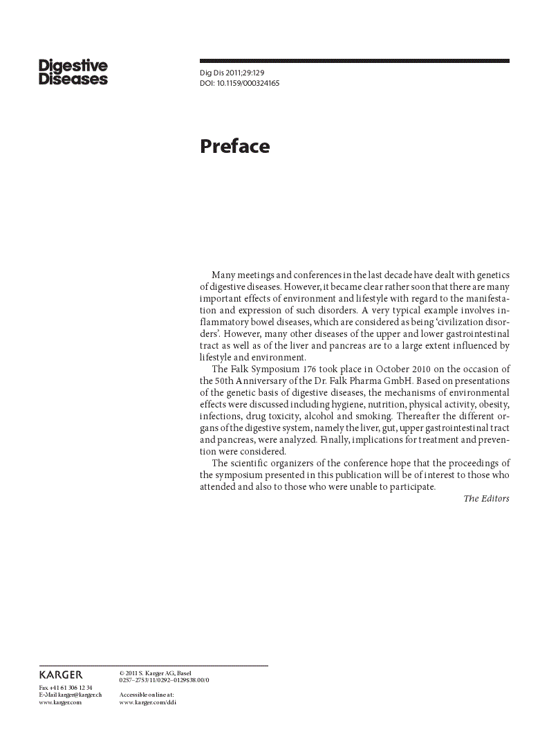 First page of Preface