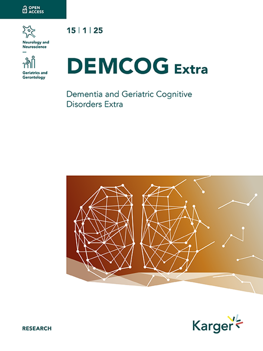 Dementia and Geriatric Cognitive Disorders Extra Cover Image for Volume 15, Issue 1