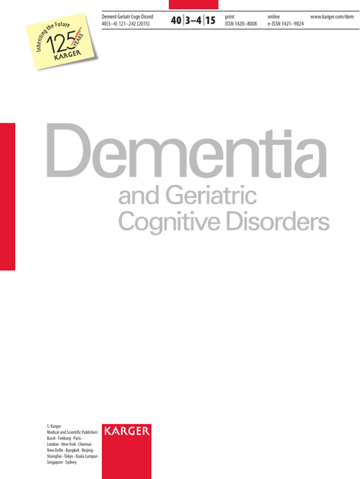 Dementia and Geriatric Cognitive Disorders Cover Image for Volume 40, Issue 3-4