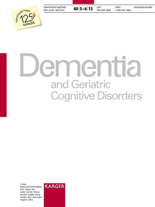 Dementia and Geriatric Cognitive Disorders Cover Image for Volume 40, Issue 5-6