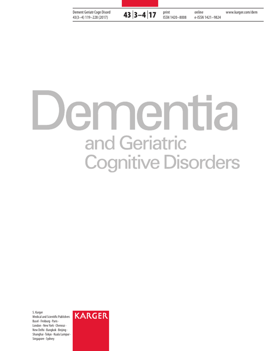 Dementia and Geriatric Cognitive Disorders Cover Image for Volume 43, Issue 3-4