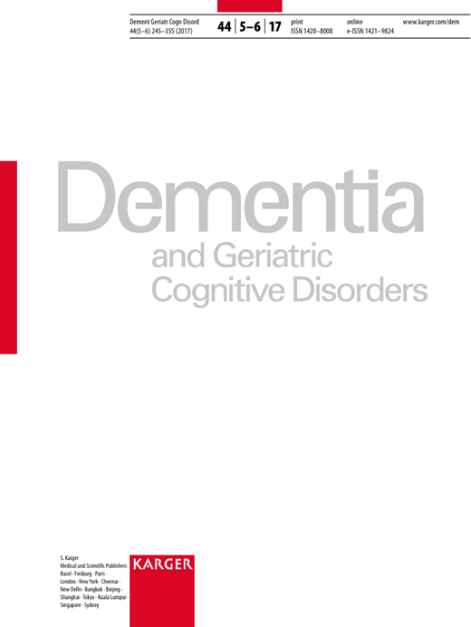 Dementia and Geriatric Cognitive Disorders Cover Image for Volume 44, Issue 5-6
