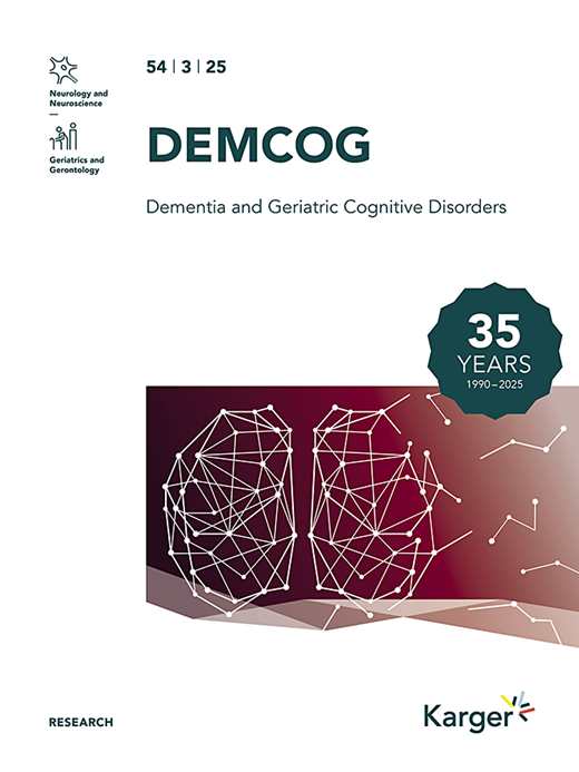 Dementia and Geriatric Cognitive Disorders Cover Image for Volume 54, Issue 3