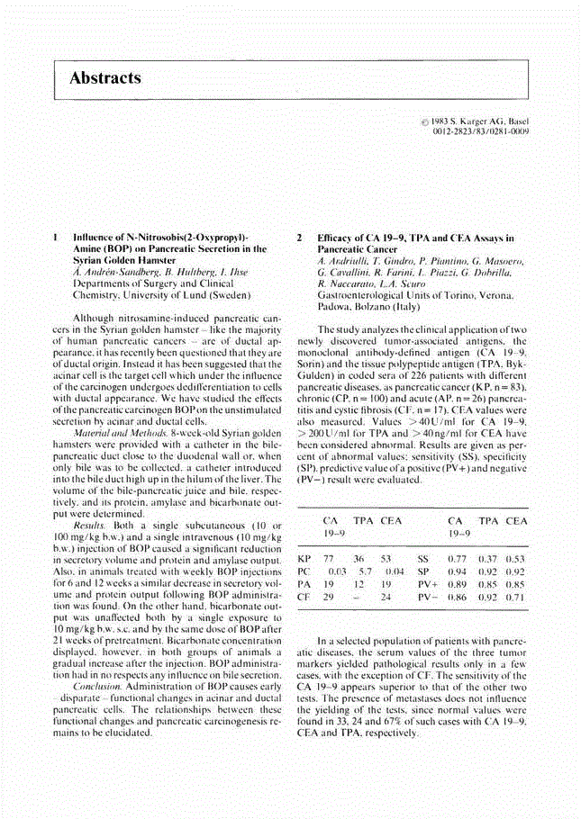 First page of Abstracts (Part 1 of 5)