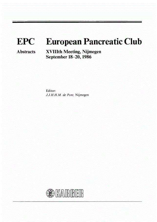 First page of EPC – European Pancreatic Club