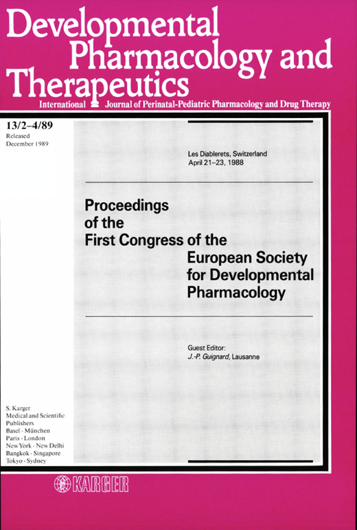 Developmental Pharmacology and Therapeutics Cover Image for Volume 13, Issue 2-4