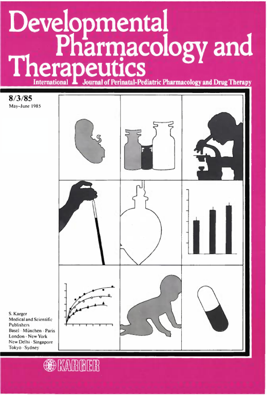 Developmental Pharmacology and Therapeutics Cover Image for Volume 8, Issue 3