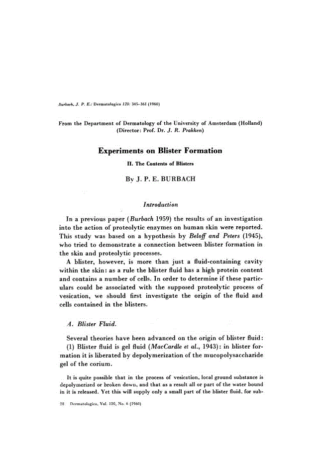 First page of Experiments on Blister Formation<subtitle>II. The Contents of Blisters</subtitle>