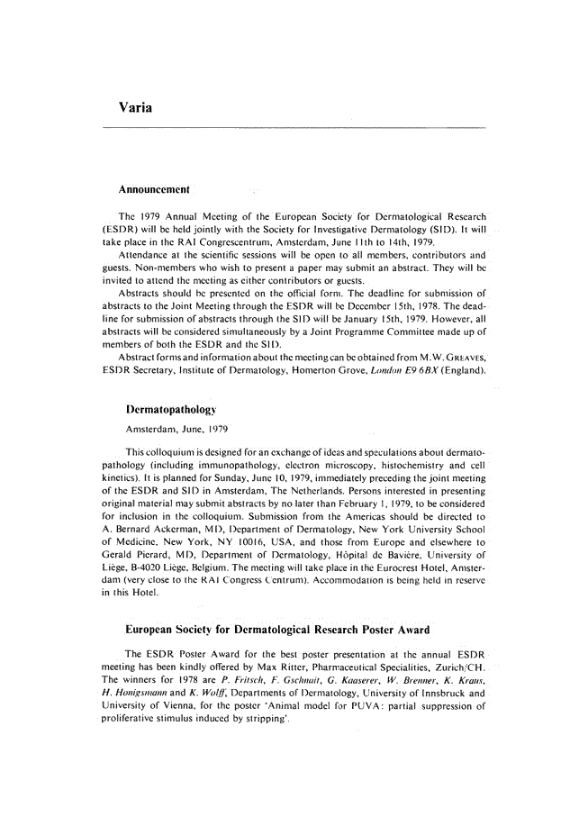 First page of Varia