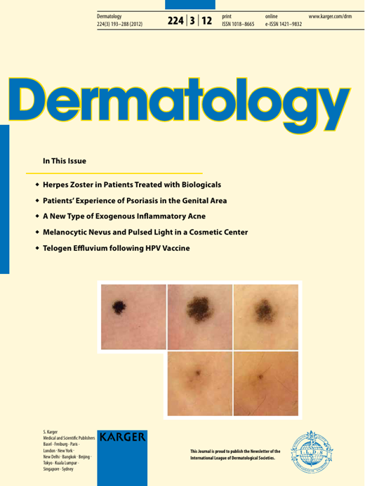 Dermatology Cover Image for Volume 224, Issue 3