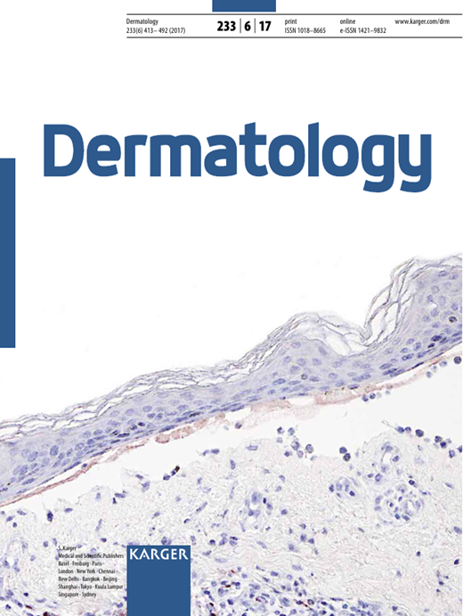 Dermatology Cover Image for Volume 233, Issue 6