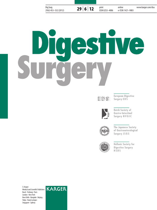 Digestive Surgery Cover Image for Volume 29, Issue 6