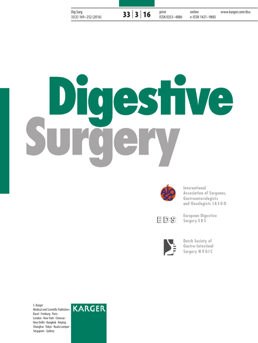 Digestive Surgery Cover Image for Volume 33, Issue 3
