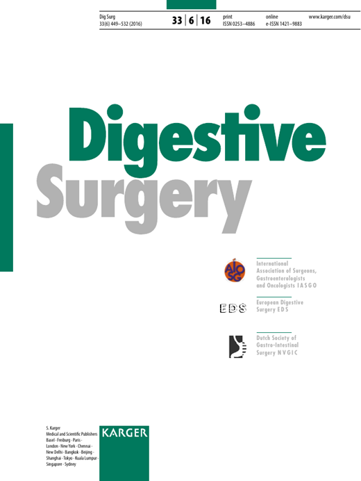 Digestive Surgery Cover Image for Volume 33, Issue 6