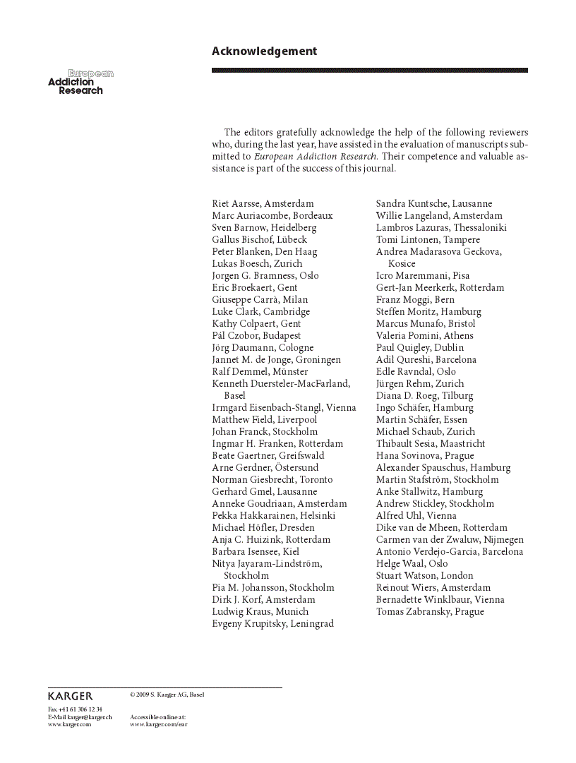 First page of Acknowledgement