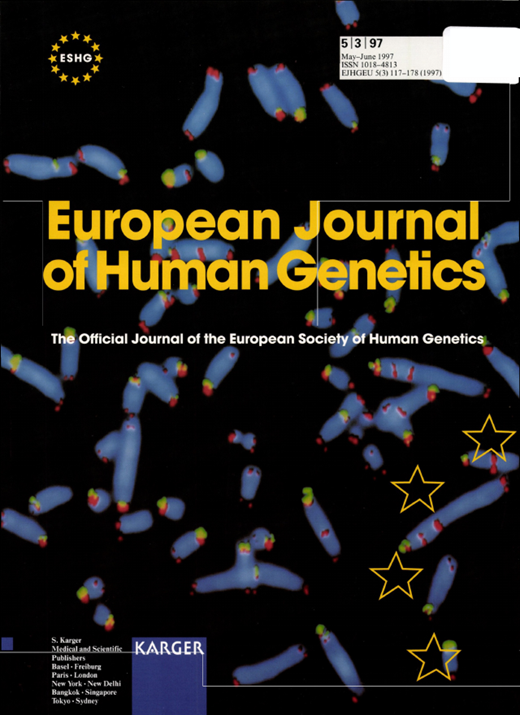 European Journal of Human Genetics Cover Image for Volume 5, Issue 3