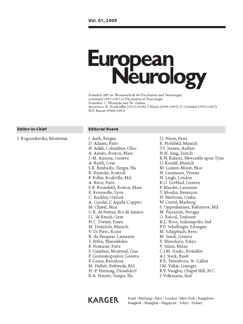 First page of Contents Vol. 61, 2009