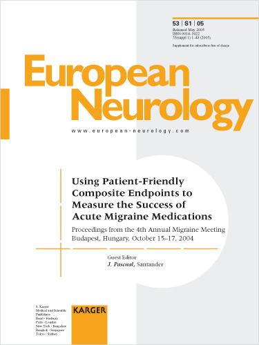 European Neurology Cover Image for Volume 53, Issue Suppl. 1