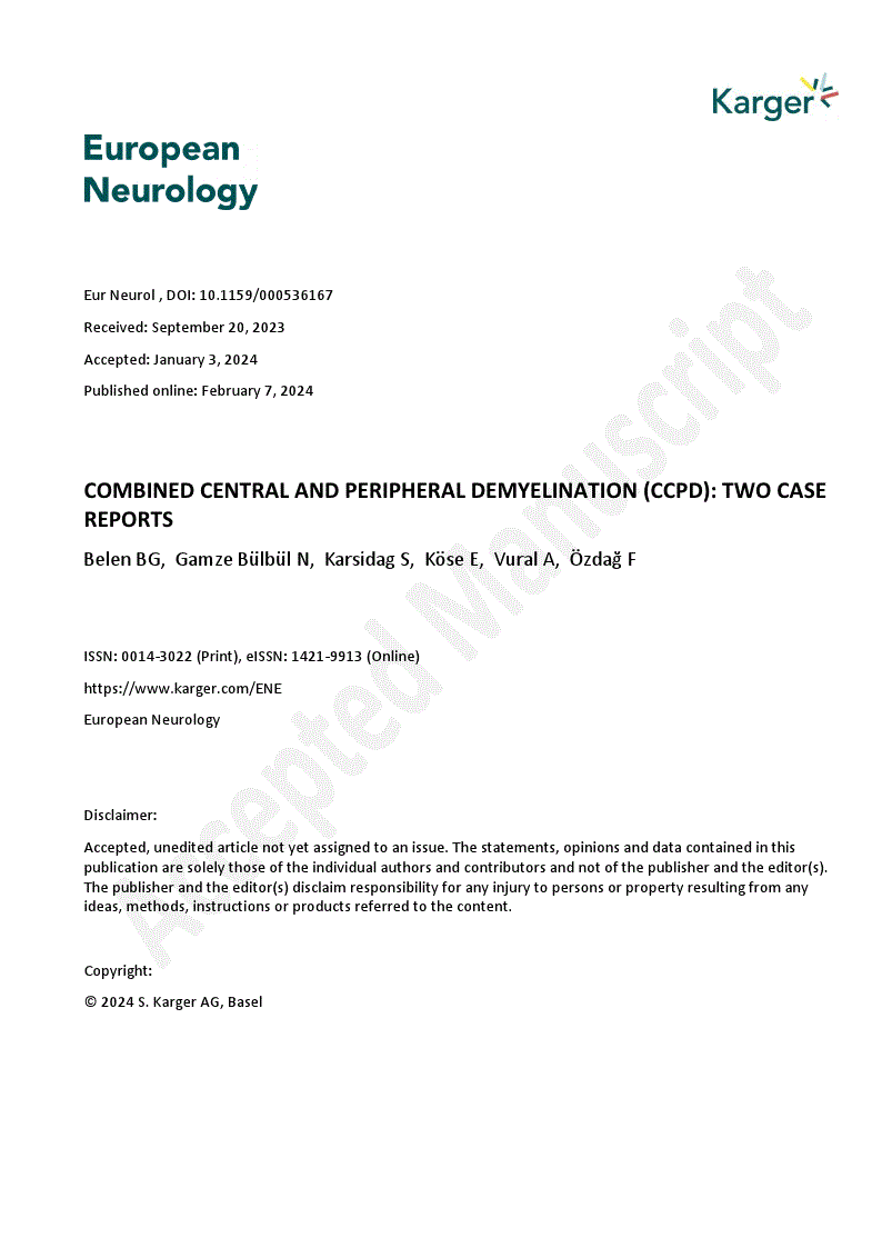 COMBINED CENTRAL AND PERIPHERAL DEMYELINATION (CCPD) TWO CASE REPORTS