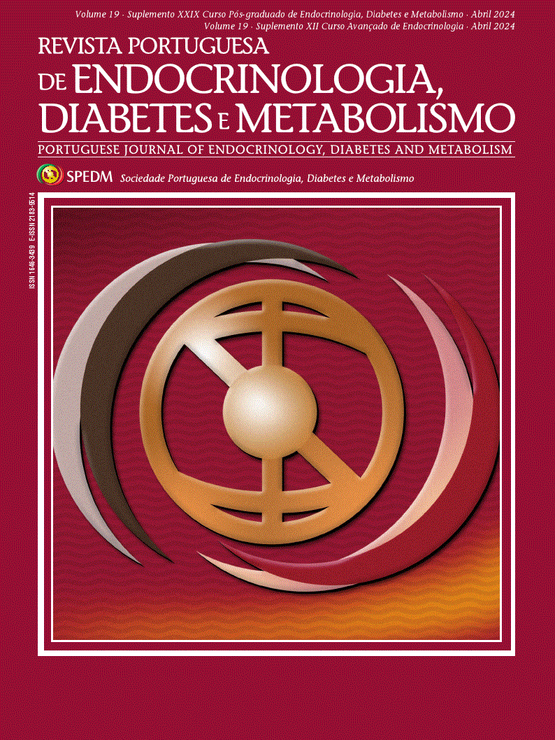 First page of Resumos XXIX Curso Pós-Graduado de Endocrinologia, Diabetes e Metabolismo e XII Advance