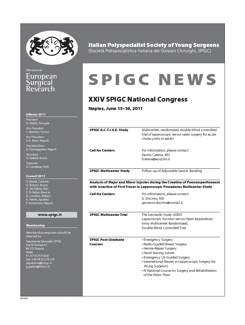 First page of SPIGC News