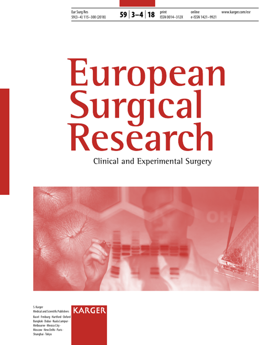 European Surgical Research Cover Image for Volume 59, Issue 3-4