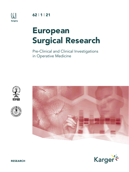 European Surgical Research Cover Image for Volume 62, Issue 1
