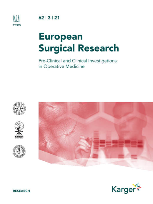 European Surgical Research Cover Image for Volume 62, Issue 3