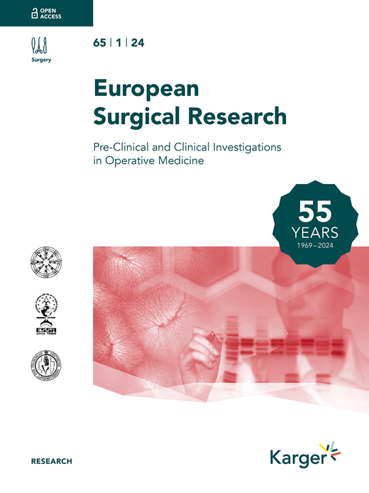 European Surgical Research Cover Image for Volume 65, Issue 1
