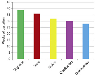 Fig. 2. Multiples and prematurity.
