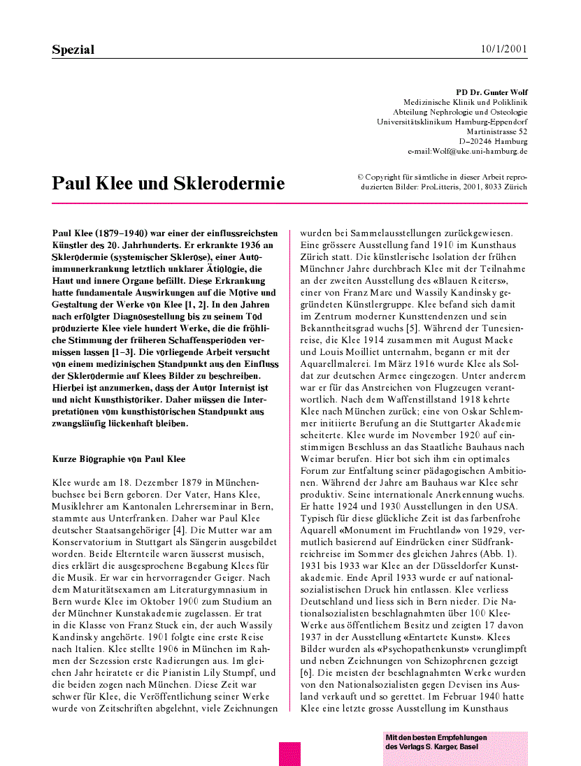 First page of Spezial