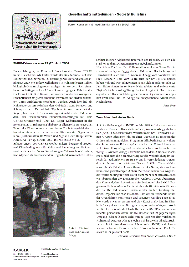 First page of SMGP-Exkursion vom 24./25. Juni 2004
