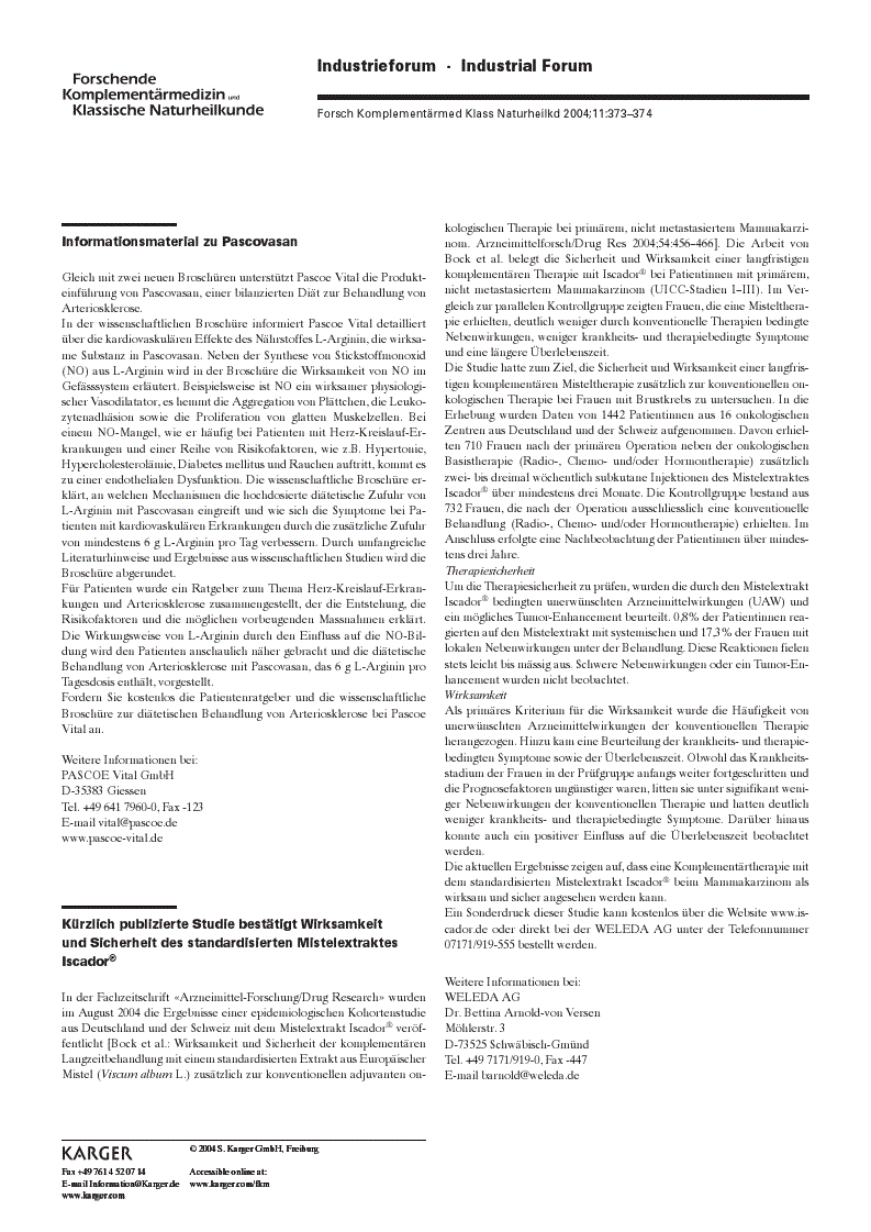 First page of Industrieforum · Industrial Forum