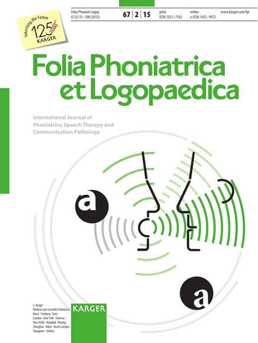 Folia Phoniatrica et Logopaedica Cover Image for Volume 67, Issue 2