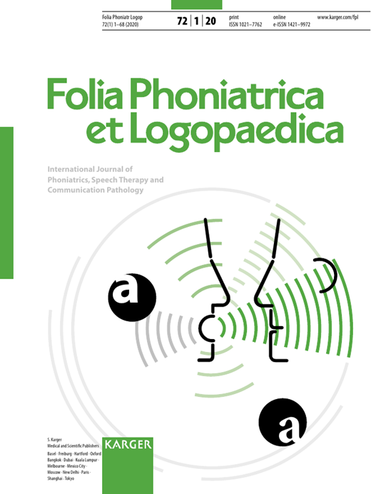 Folia Phoniatrica et Logopaedica Cover Image for Volume 72, Issue 1