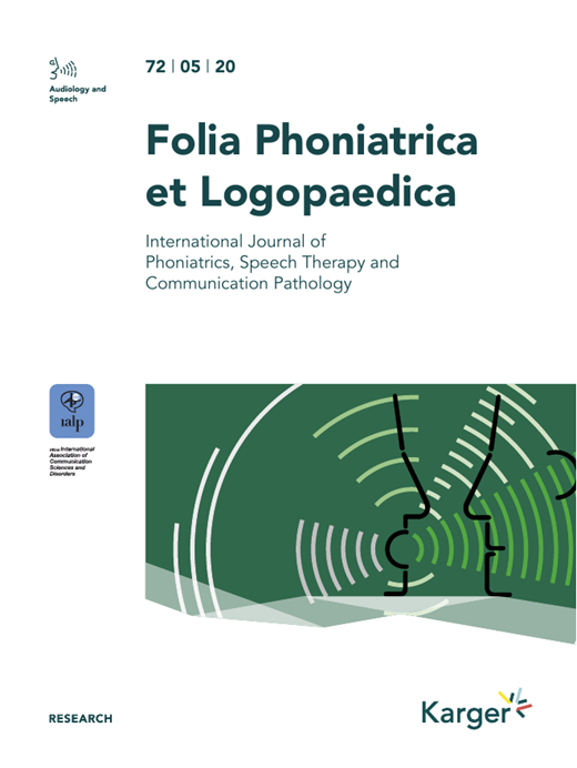 Folia Phoniatrica et Logopaedica Cover Image for Volume 72, Issue 5
