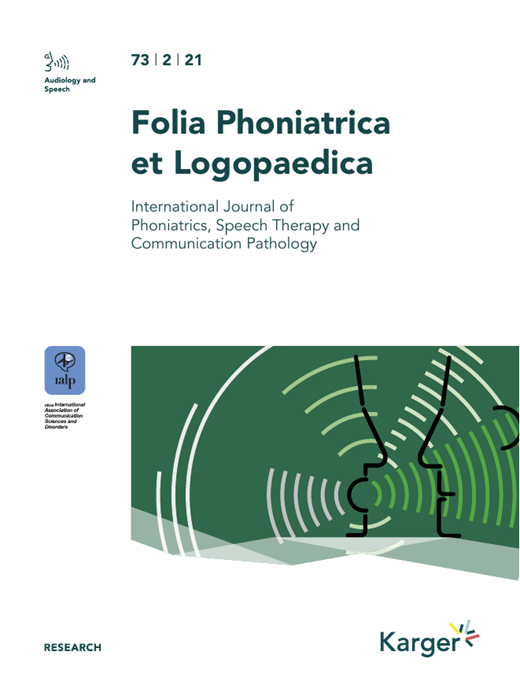 Folia Phoniatrica et Logopaedica Cover Image for Volume 73, Issue 2
