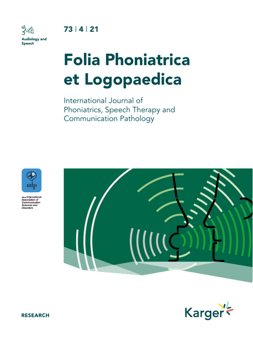 Folia Phoniatrica et Logopaedica Cover Image for Volume 73, Issue 4