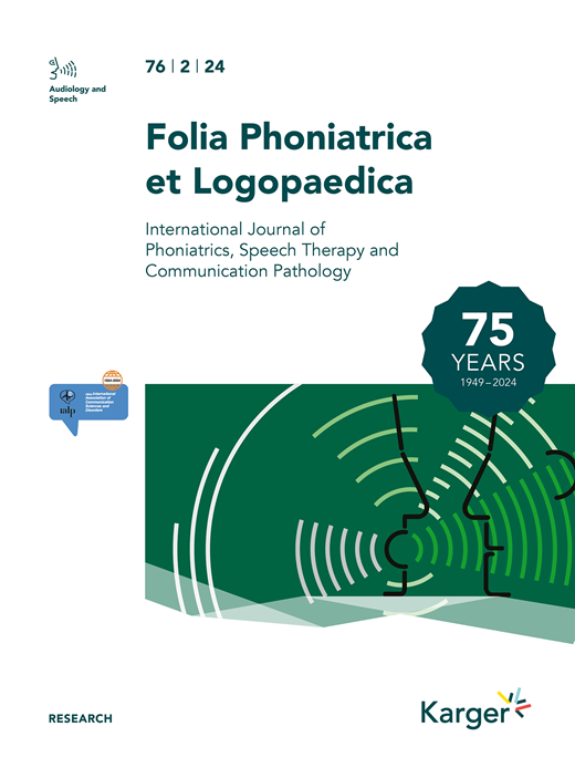 Folia Phoniatrica et Logopaedica Cover Image for Volume 76, Issue 2