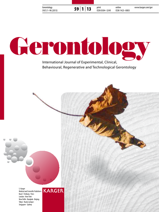 Gerontology Cover Image for Volume 59, Issue 1
