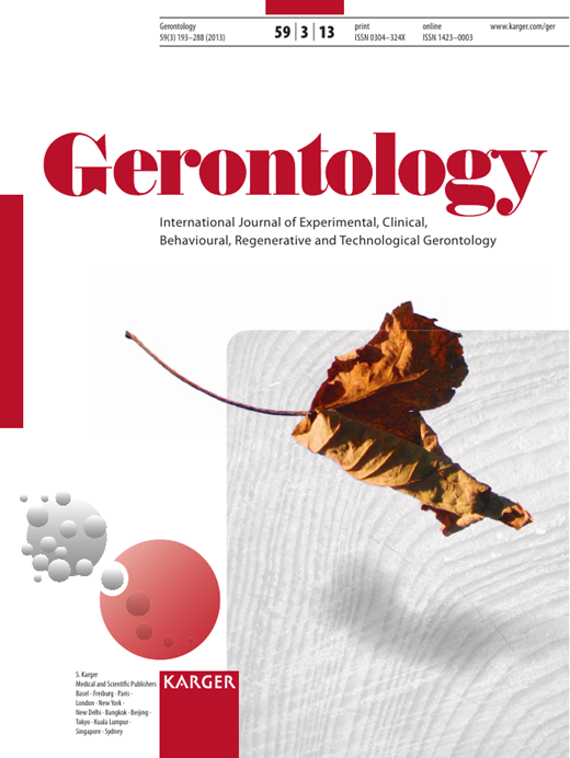 Gerontology Cover Image for Volume 59, Issue 3