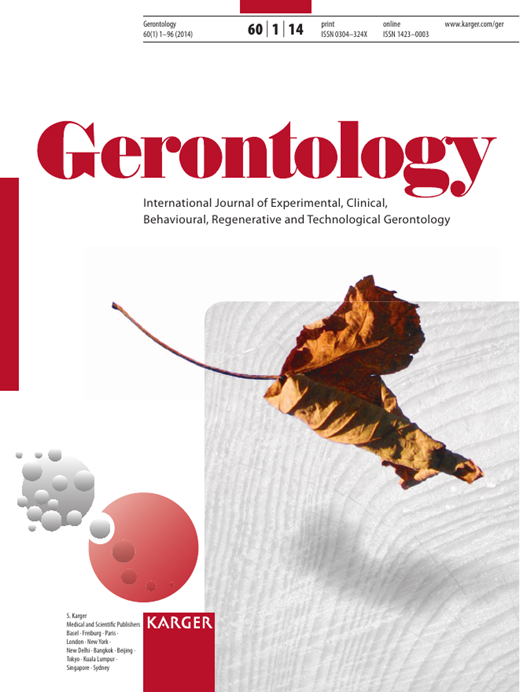 Gerontology Cover Image for Volume 60, Issue 1